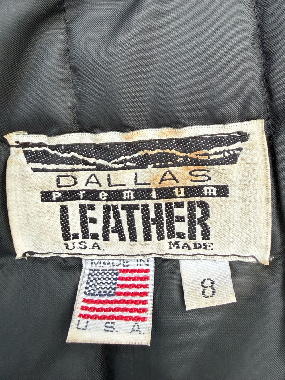 Black Vintage Motorcycle Leather Fringe Jacket with Red suede embossed detail. - Picture 2 of 10